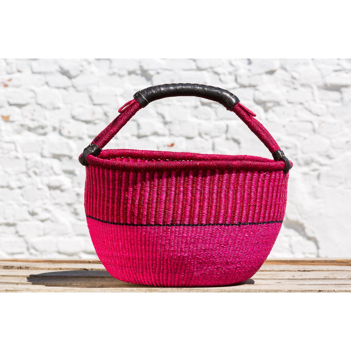 Hammerhus Fairtrade Bolga kurv L - pink