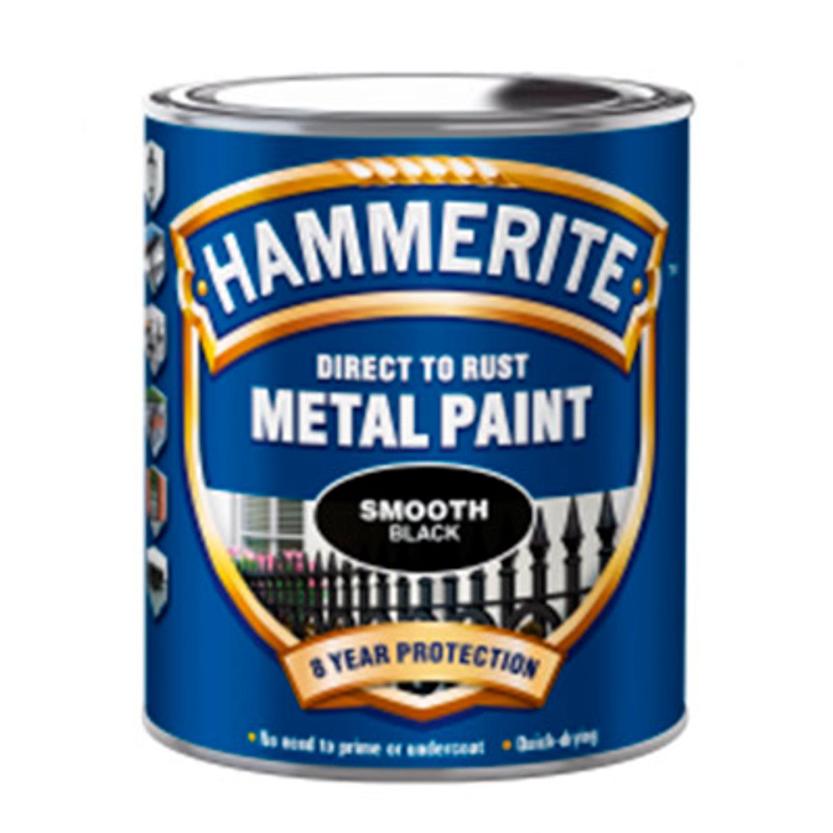 Hammerite Metal Maling - 250 ml. Glat effekt (Smooth) - Hvid