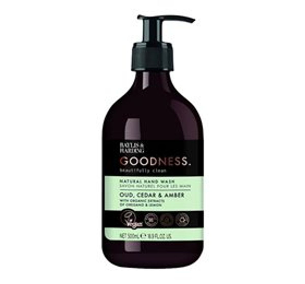 Hand Wash oud, cedar & amber Baylis & Harding Goodness &bull; 500ml.