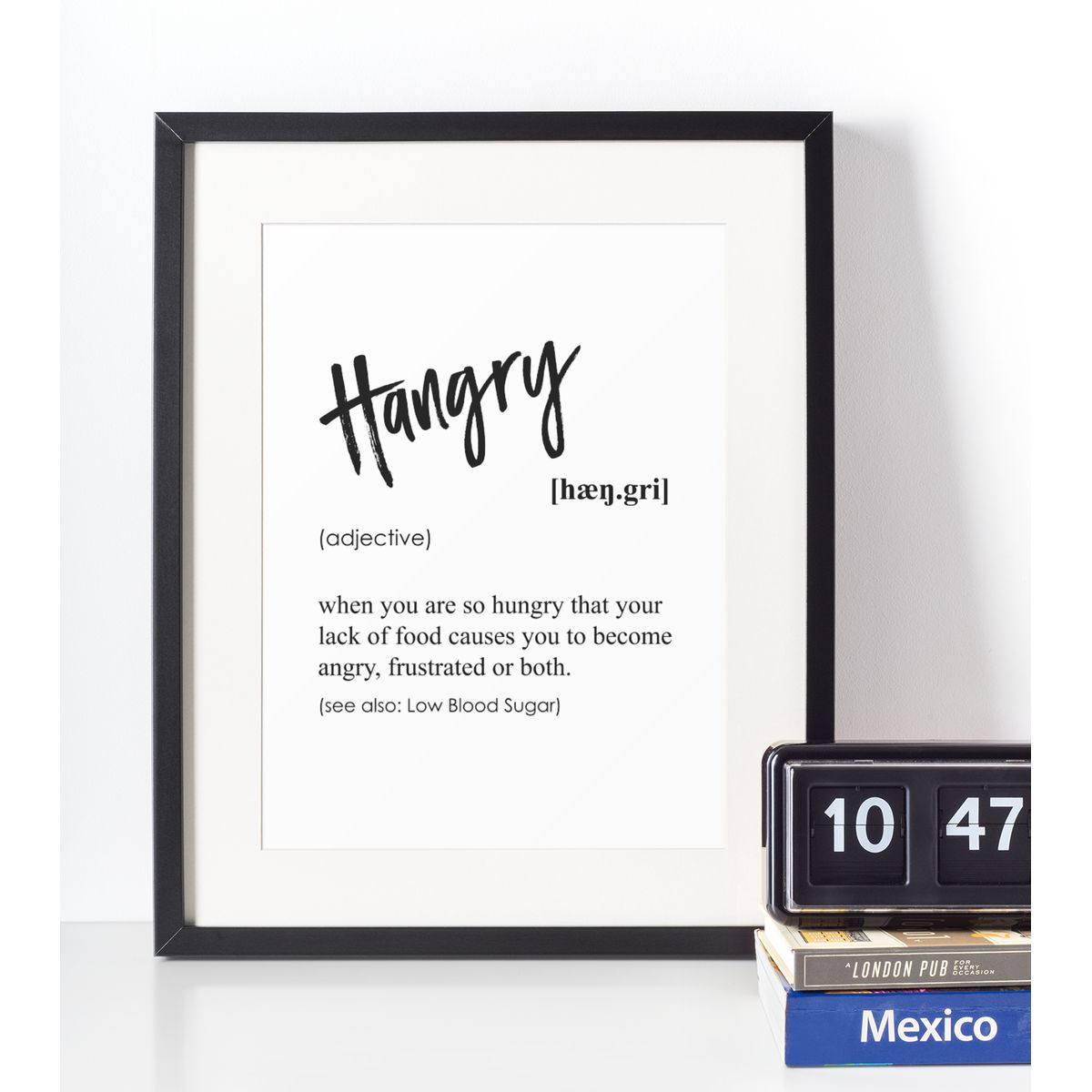 Hangry definition plakat