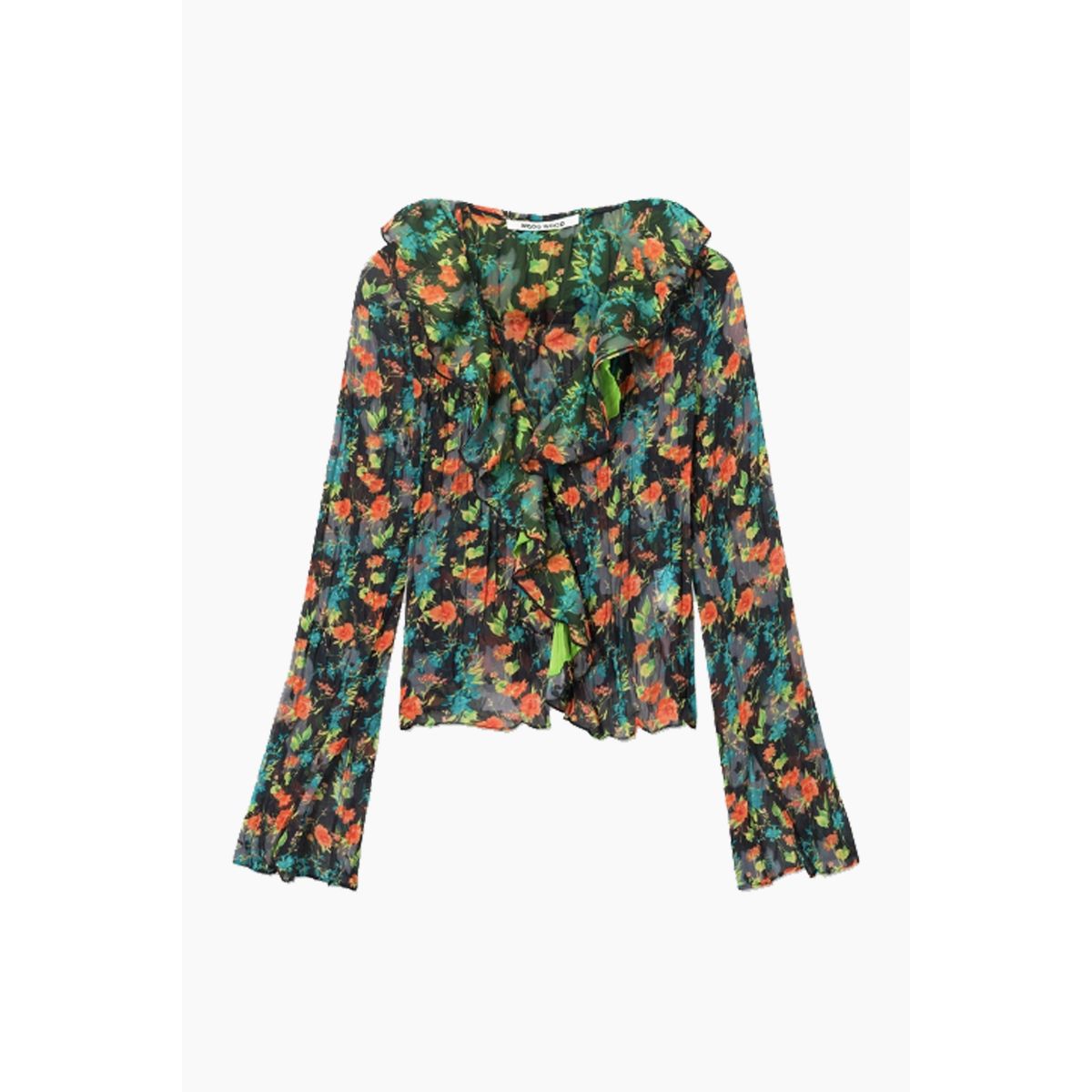 Hannah Chiffon Blouse - Black AOP - Wood Wood - Mønstret L