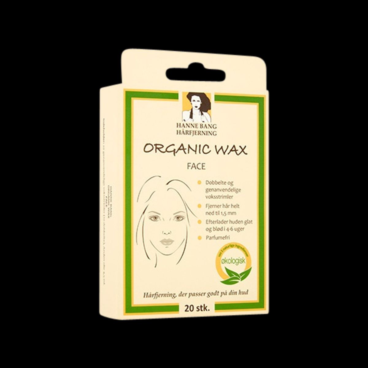 Hanne Bang Organic Wax Face Strips 20 stk.