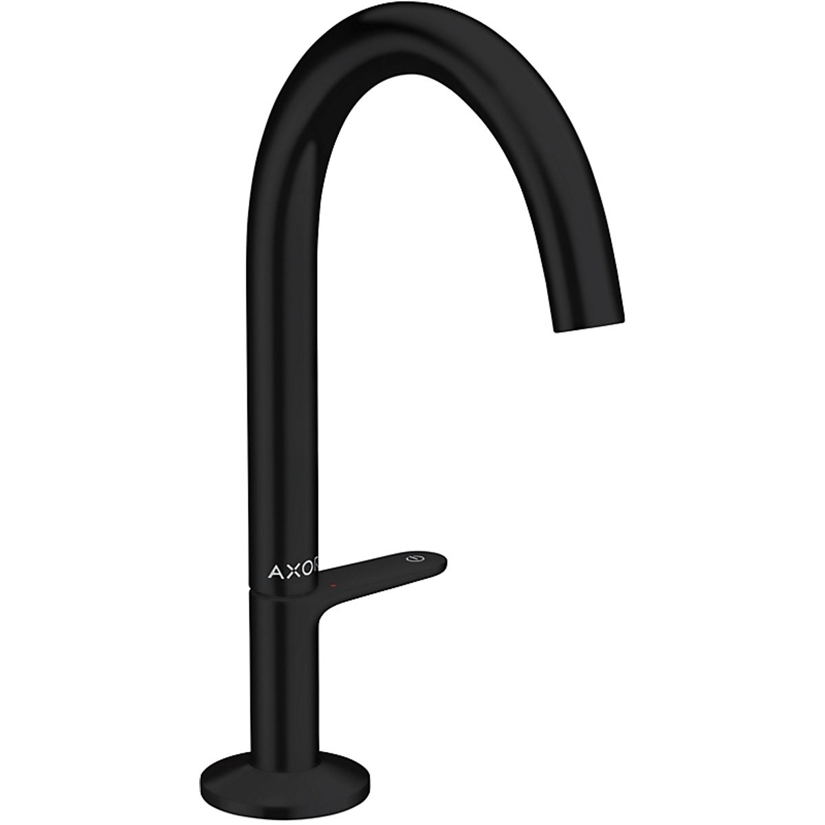 hansgrohe AXOR One håndvaskarmatur 140mm tud med push-open, mat sort