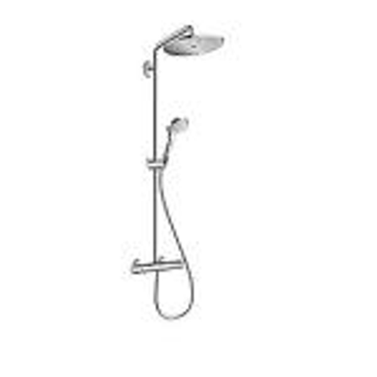 hansgrohe Croma Select S 280 EcoSmart showerpipe. Krom