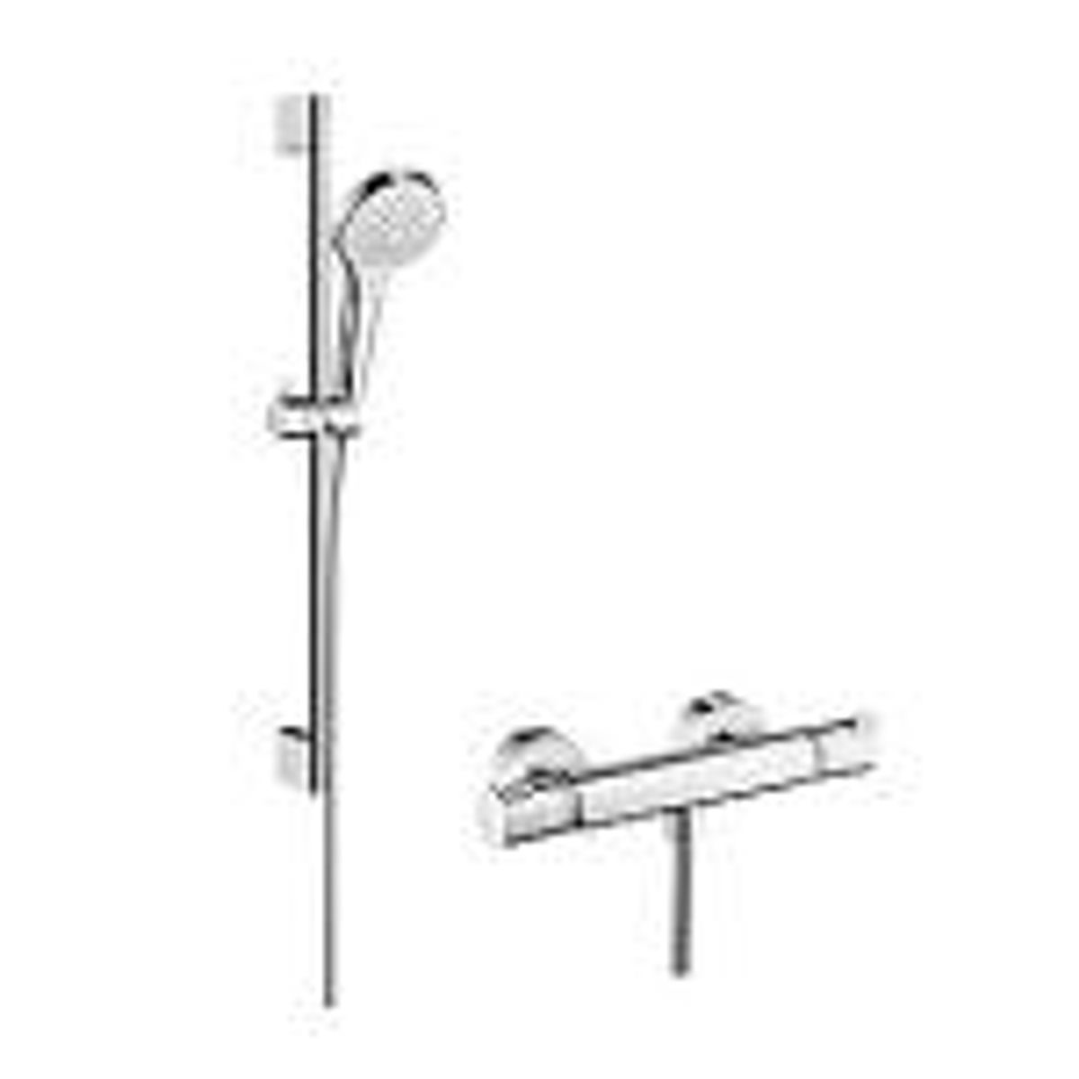 hansgrohe Croma Select S Vario Eco termostatarmatur med brusesæt 650mm