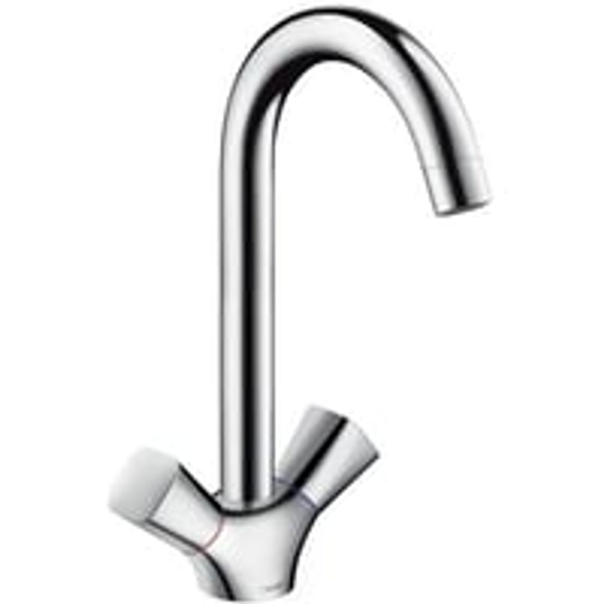 Hansgrohe Logis kkkenarmatur, C-tud, 2-grebs, Krom, 145mm fremspring, 212mm hjde til udlb