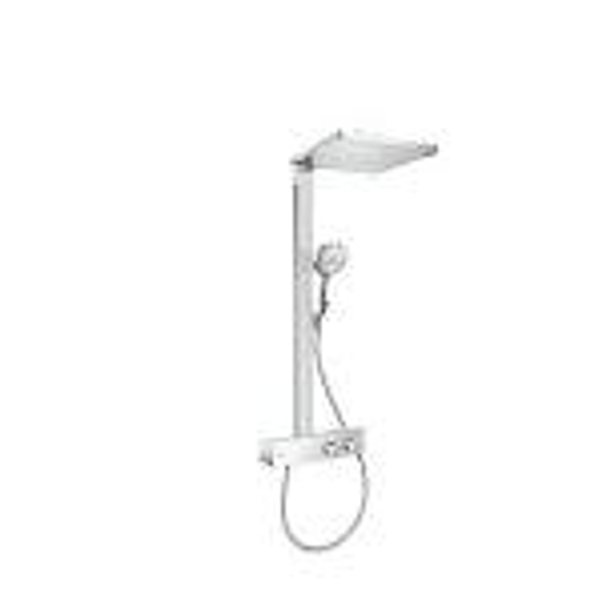 hansgrohe Raindance E 300 1jet showerpipe EcoSmart med 350 ShowerTablet: Krom