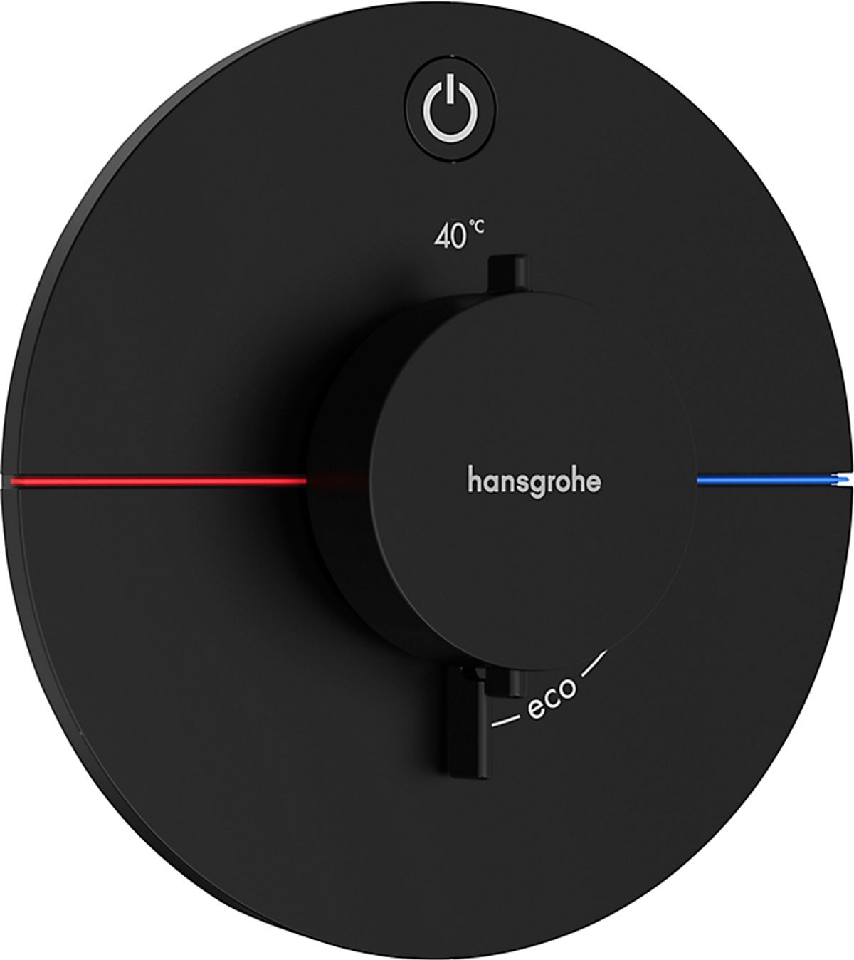 hansgrohe ShowerSelect Comfort S termostat til indbygning med afspærring til 1 udtag. Mat sort