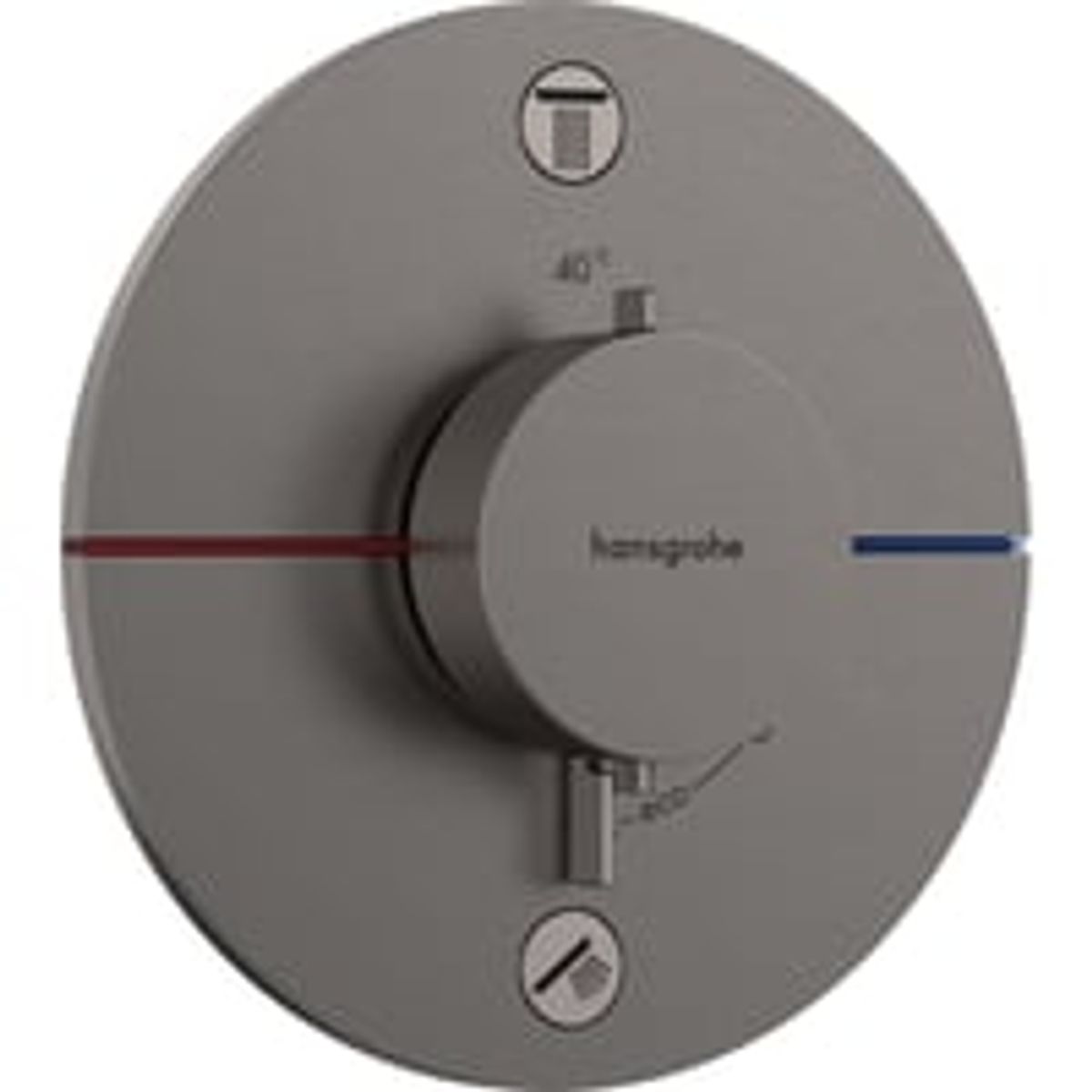 Hansgrohe ShowerSelect Comfort S termostatarmatur, 2 udtag, brstet sort krom