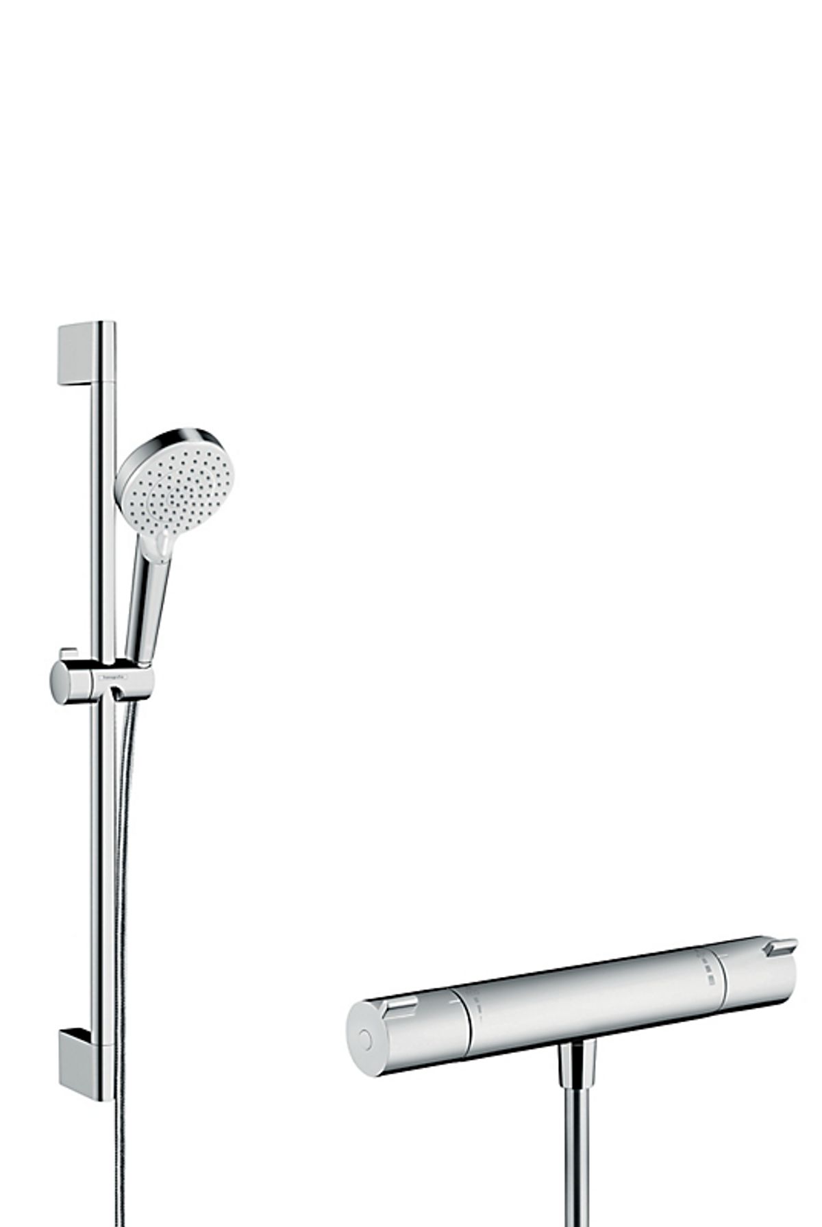 hansgrohe Vario Ecostat 1001 CL termostatsæt Inkl. Crometta Vario jet 65cm. Eksklusiv rosetter og forskruninger