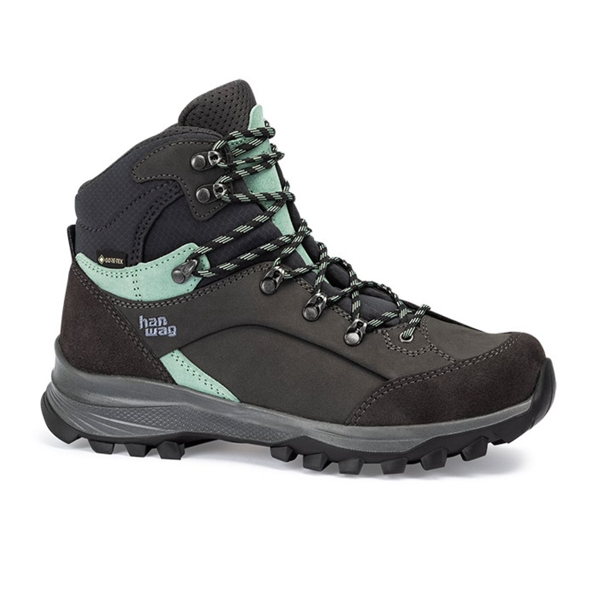 Hanwag Alta Bunion II GTX Dame, asphalt/mint-41,5 / UK 7,5 - Vandrestøvler