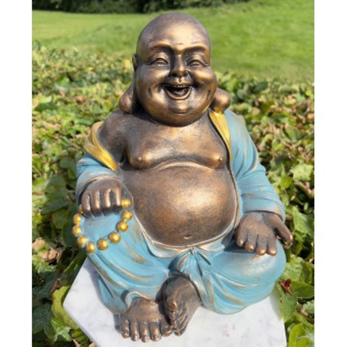 Happy Buddha - 23 cm - Buddha statuer generelt - GodKarmaShop