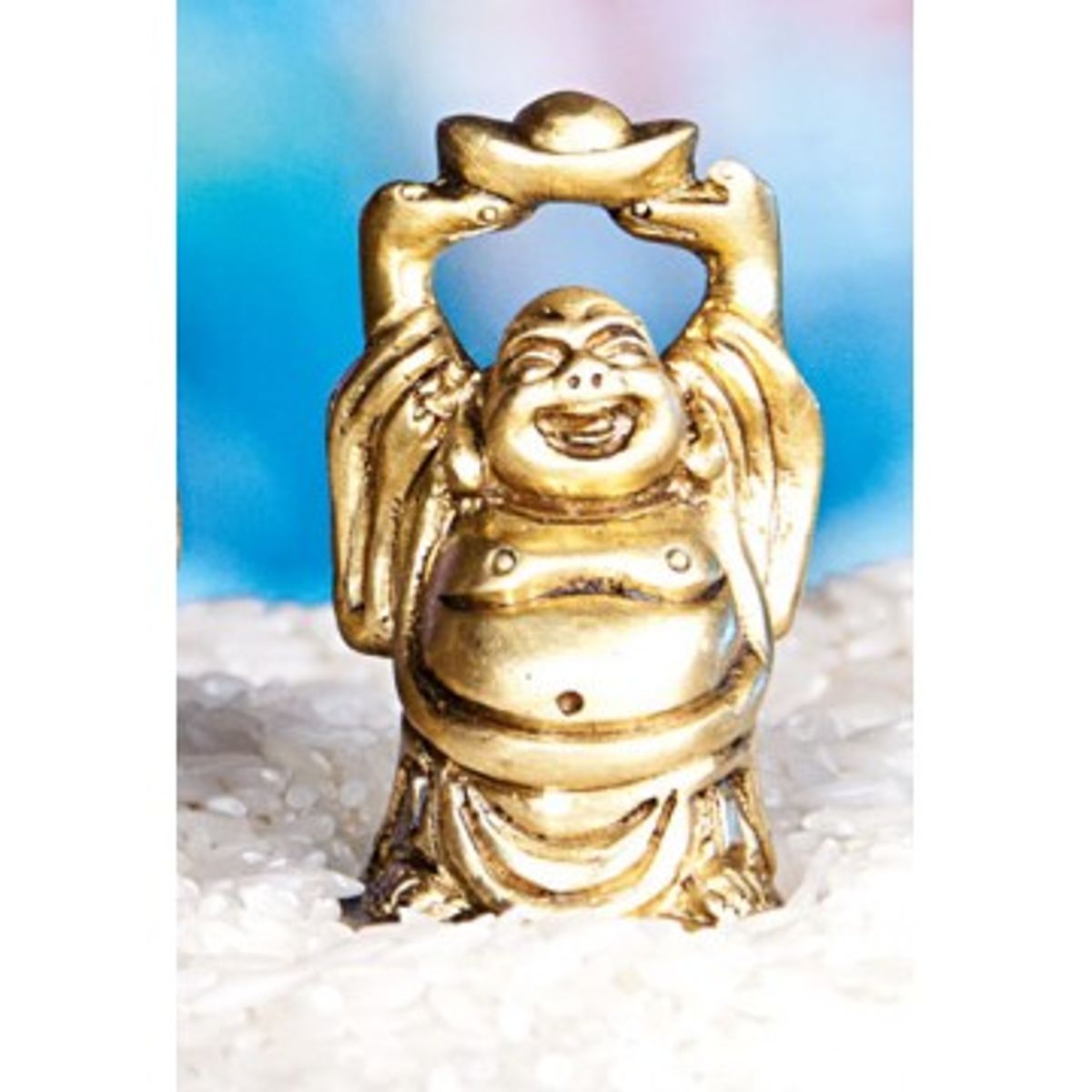 Happy Buddha i messing - Buddha statuer generelt - GodKarmaShop