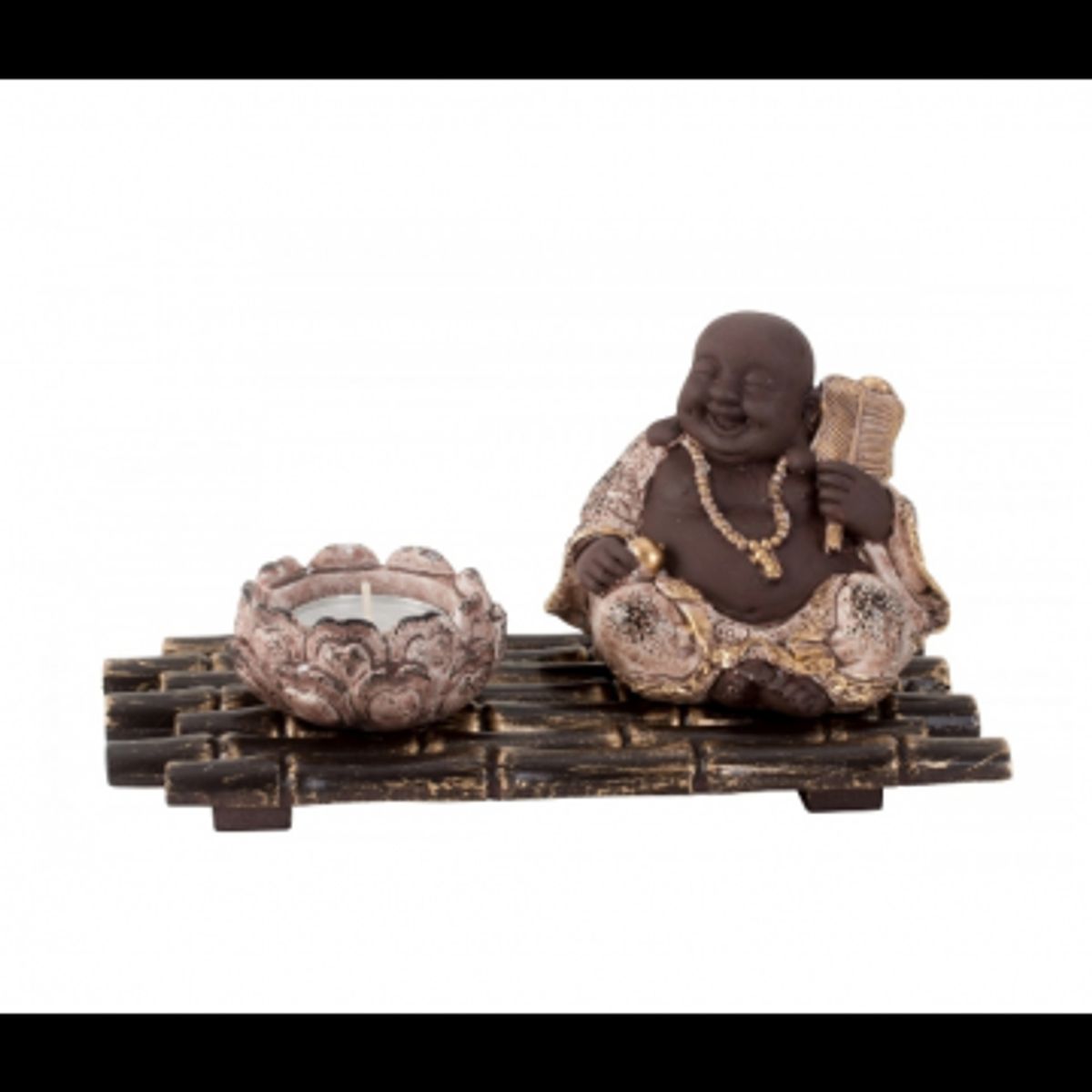 Happy Buddha til fyrfadslys - Buddha statuer generelt - GodKarmaShop