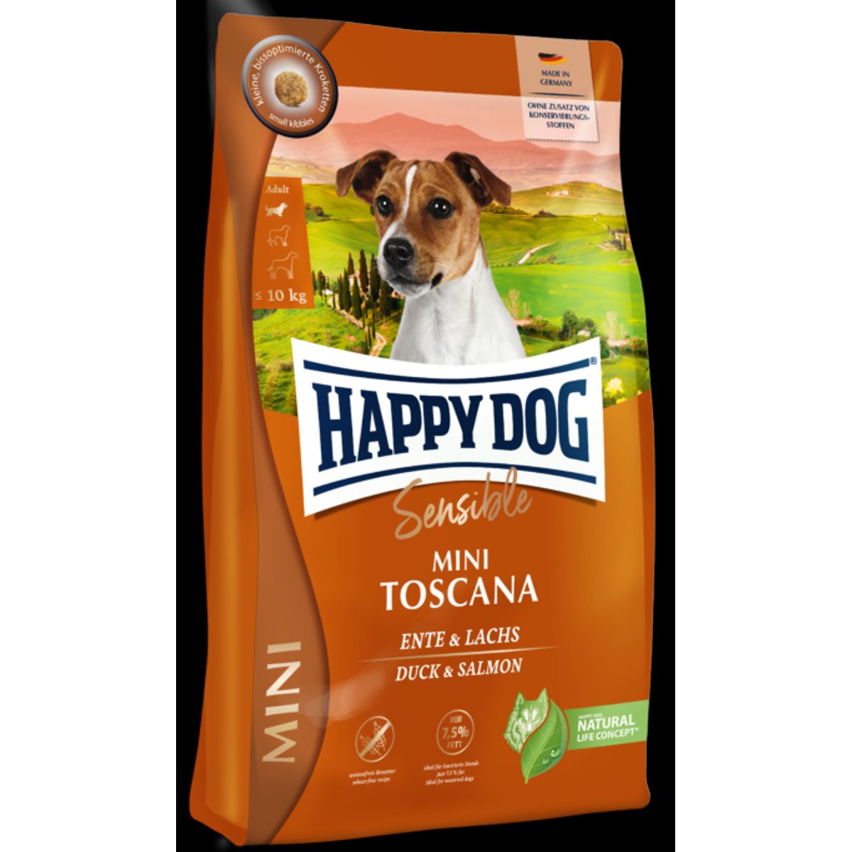 Happy Dog Mini Sensible Toscana 4 kg, And og Laks