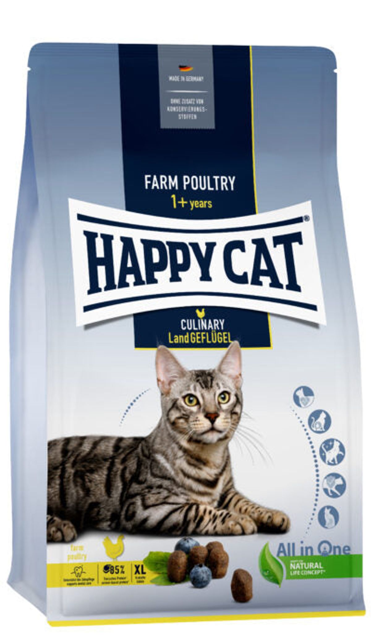 Happy dog og Cat - Happy Cat Adult Fjerkræ 4kg Kattefoder - Kattefoder