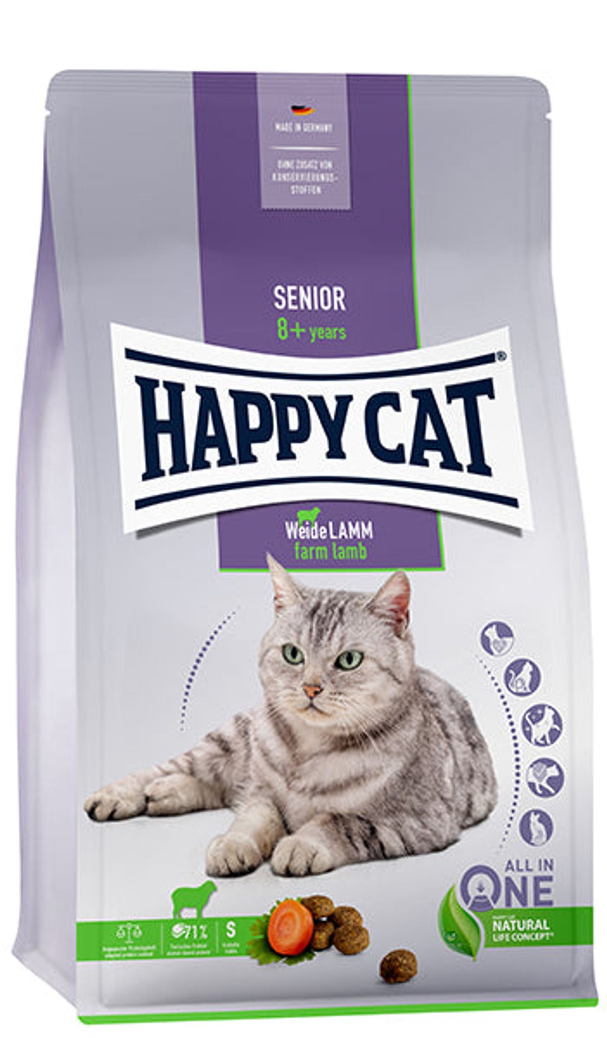 Happy dog og Cat - Happy Cat Senior Lam 4 kg Kattefoder - Kattefoder