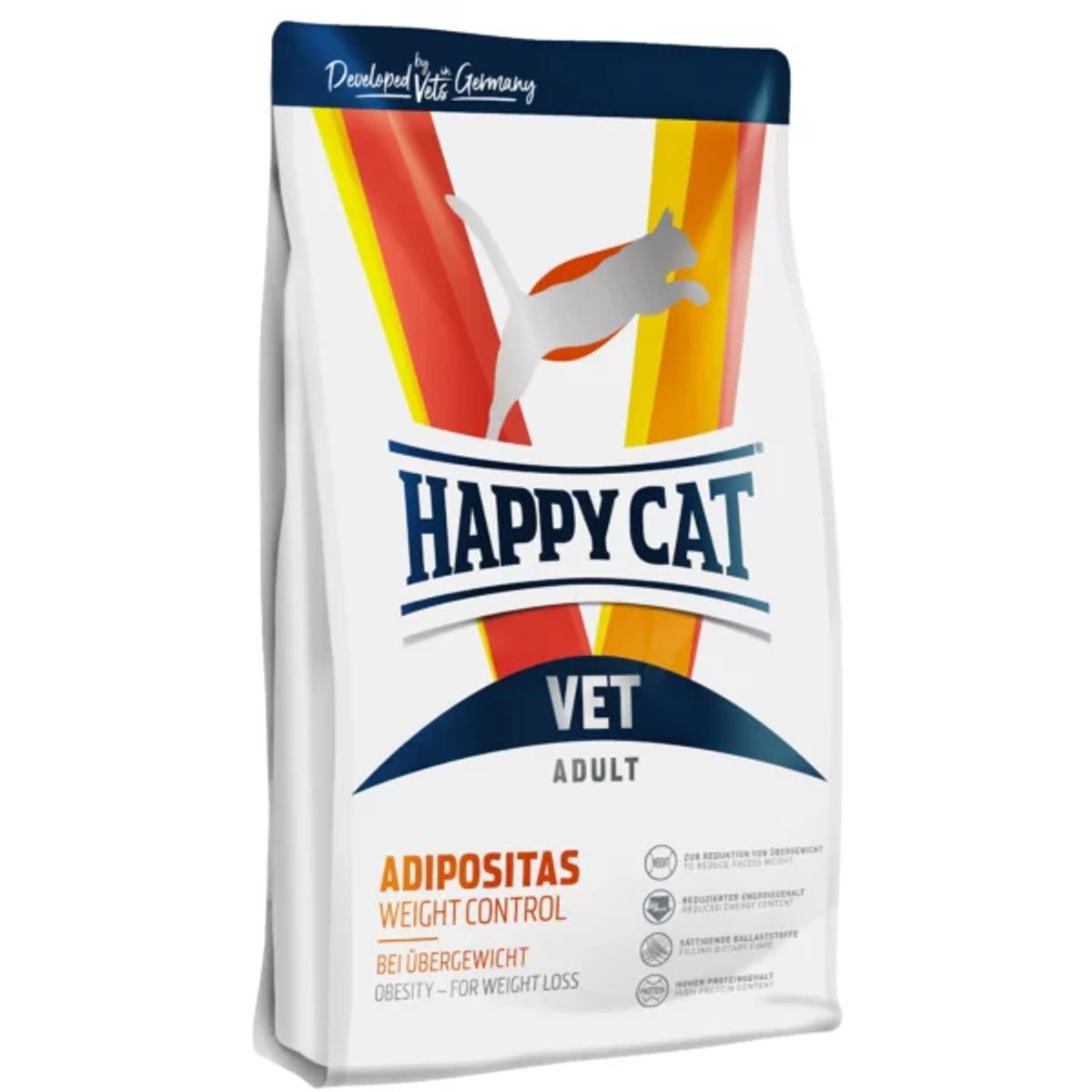 Happy dog og Cat - Happy Cat Vet Adipositas Vægtkontrol 1kg-4kg - 1kg - Kattefoder