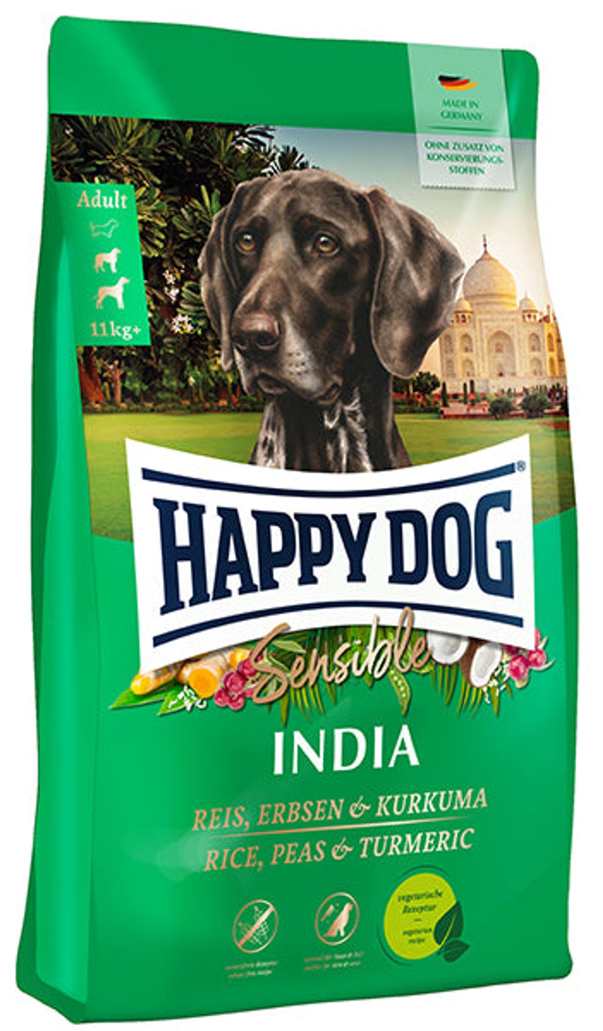 Happy dog og Cat - Happy Dog Supreme Sensible India 10 kg, Glutenfri - Hundefoder