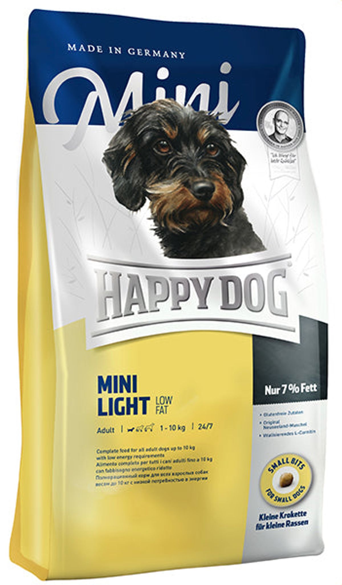 Happy Dog Supreme Mini Light 4kg, lav fedt, til hunde 0-10kg