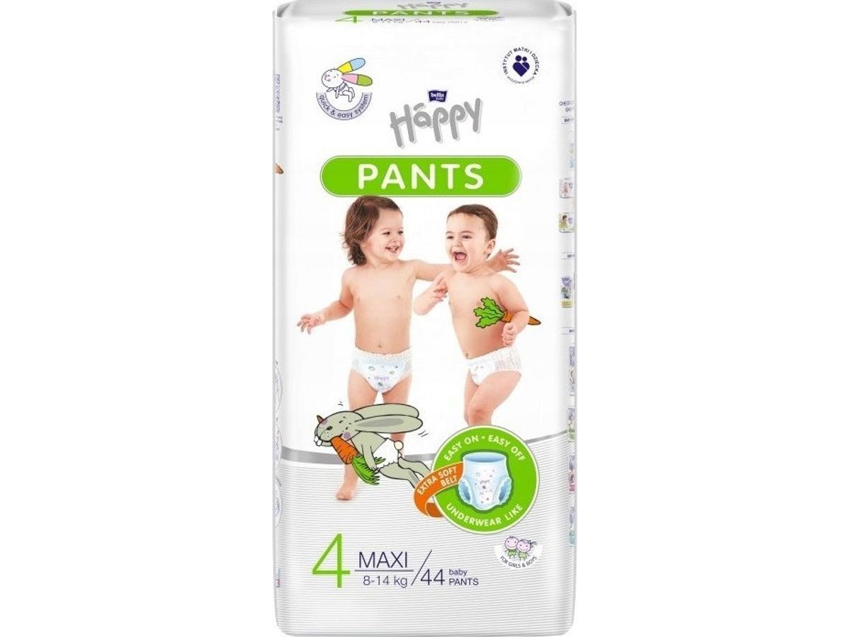 Happy Pieluchomajtki Happy Pants-Diapers Maxi, 4 Size, 8-14 Kg, 44 Pcs.