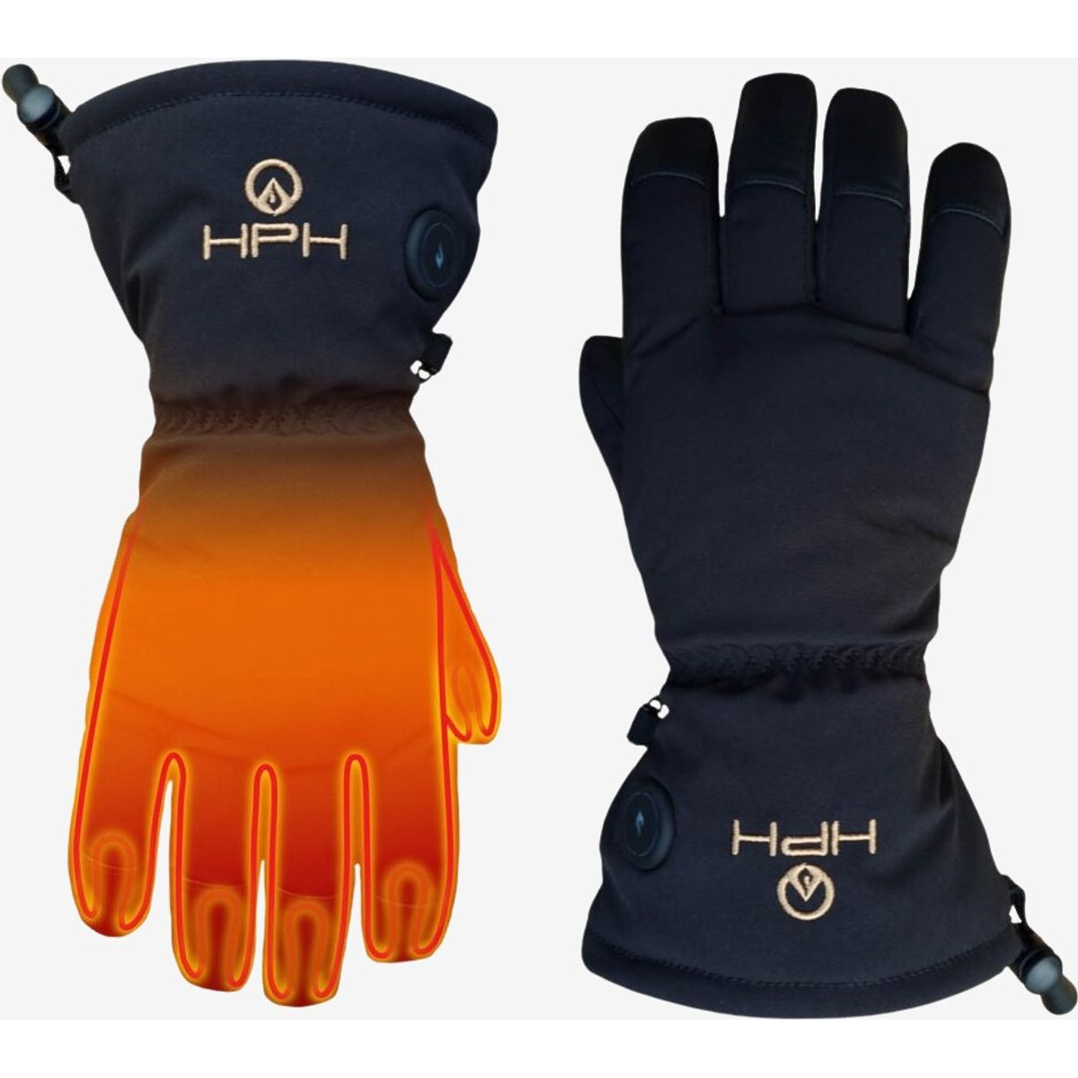 Happyhot - Hafjell vinterhandsker med varme (Sort) - S