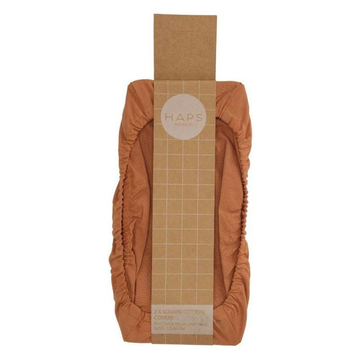 HAPS Nordic Cotton Covers Bomuldslåg - Firkantede - 2-Pak - Terracotta