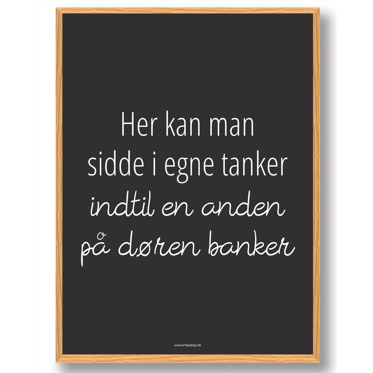 Har kan man sidde... (sort) - plakat (Størrelse: L - 50x70cm (B2))