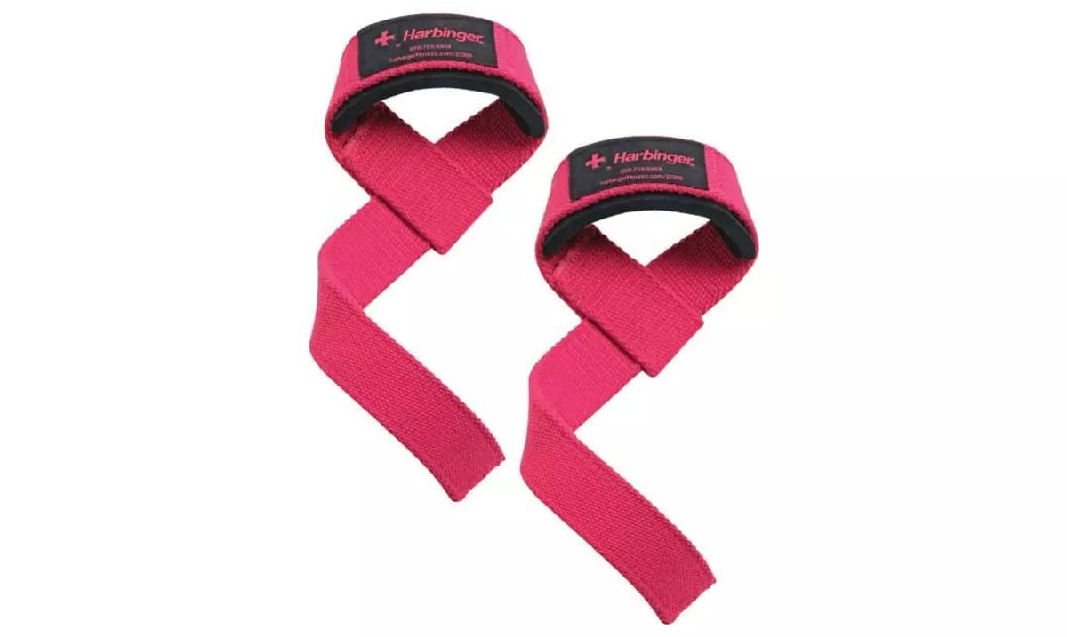 Harbinger - Padded cotton Lifting Straps - Pink