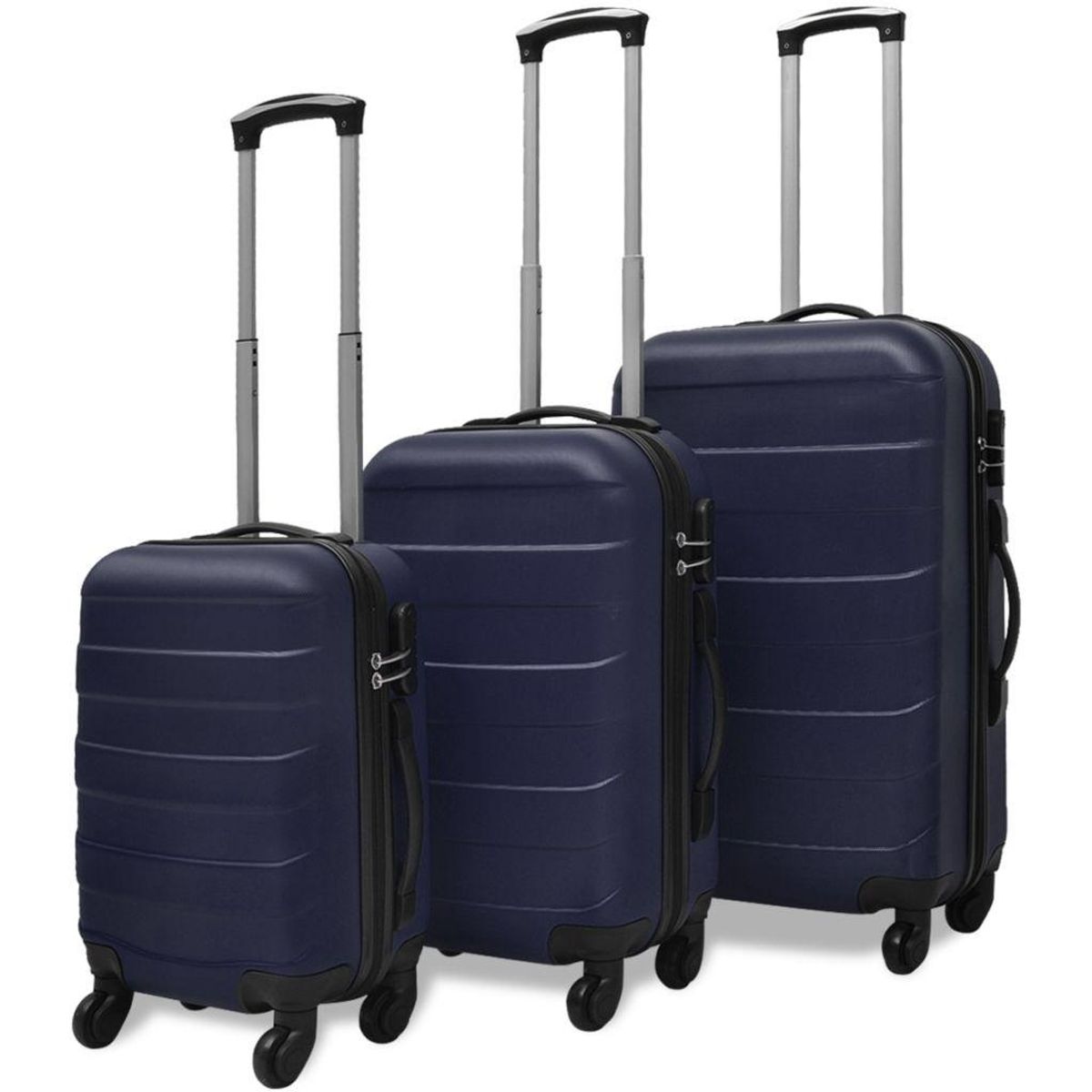 Hardcase trolleysæt 45,5/55/66 cm blå