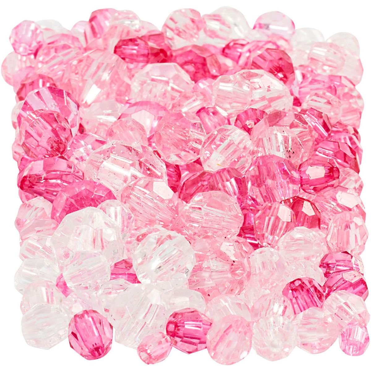 Harmoni facetperlemix - 4-12 mm - Pink harmoni - 250 g