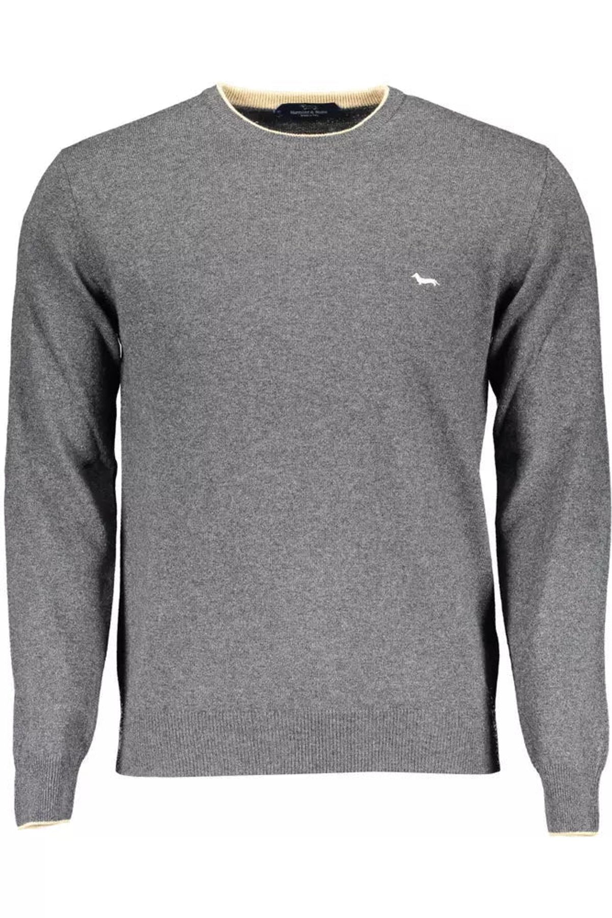 Harmont & Blaine Elegant Gray Sweater with Contrasting Details