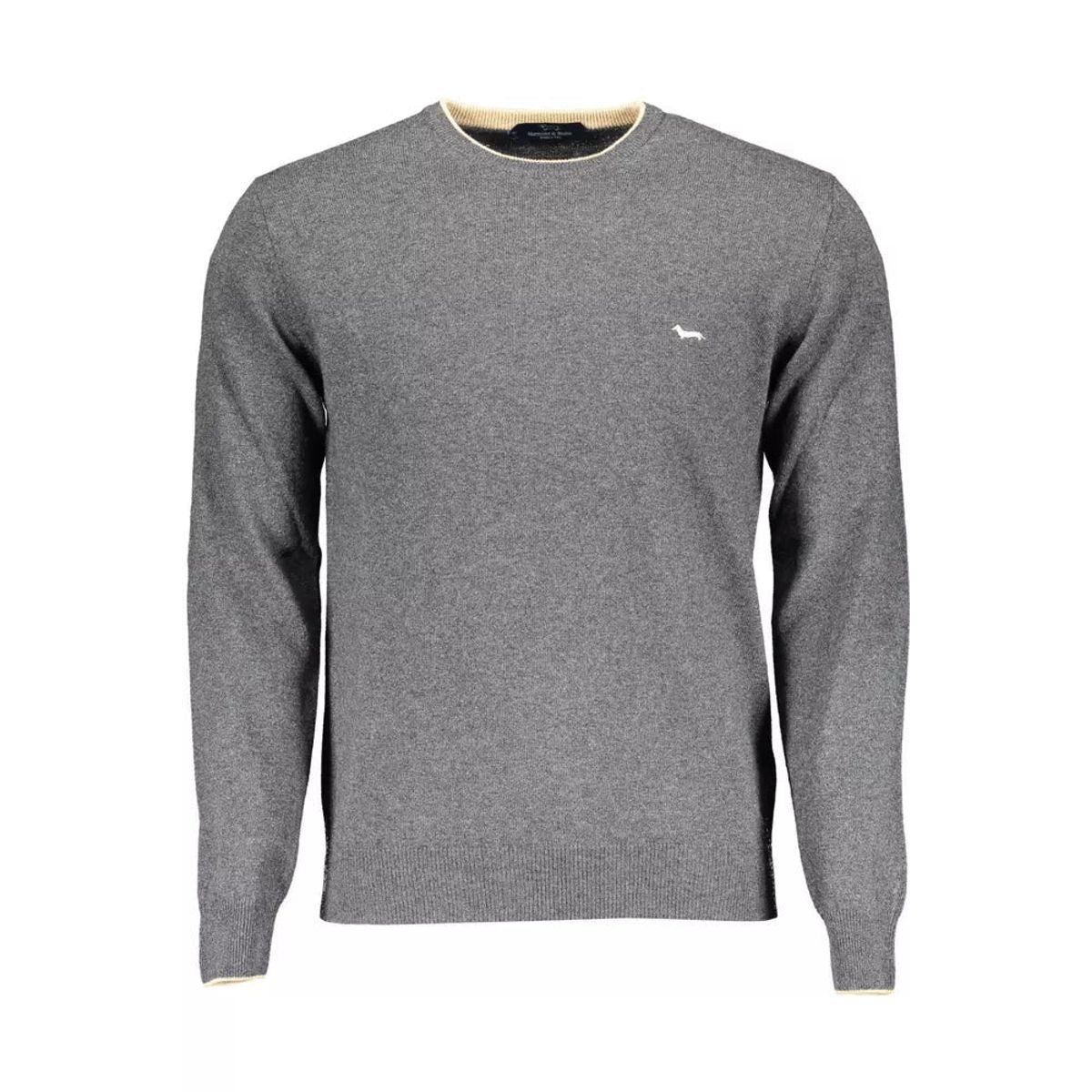 Harmont & Blaine Elegant Gray Sweater with Contrasting Details