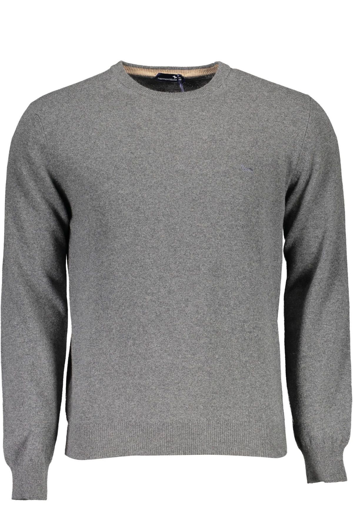 Harmont & Blaine Elegant Gray Wool-Cashmere Herre Sweater