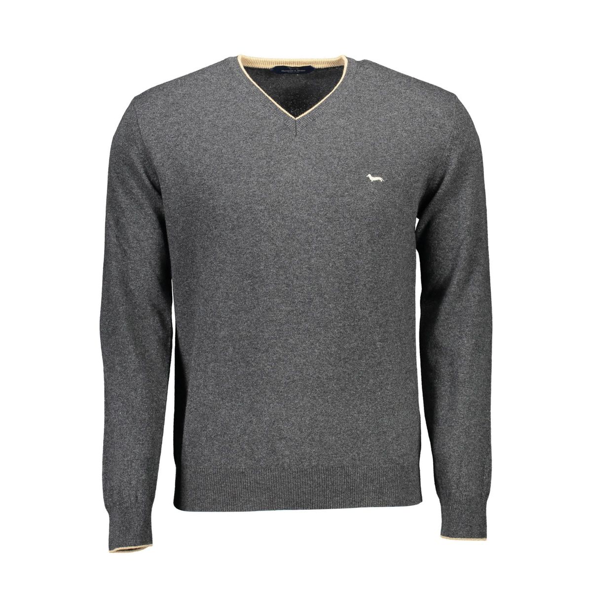 Harmont & Blaine Elegant V-Neck Sweater with Contrast Details