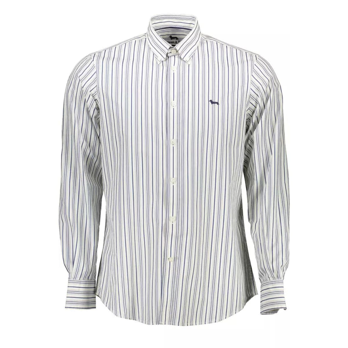 Harmont & Blaine Elegant White Cotton Shirt with Logo Detail