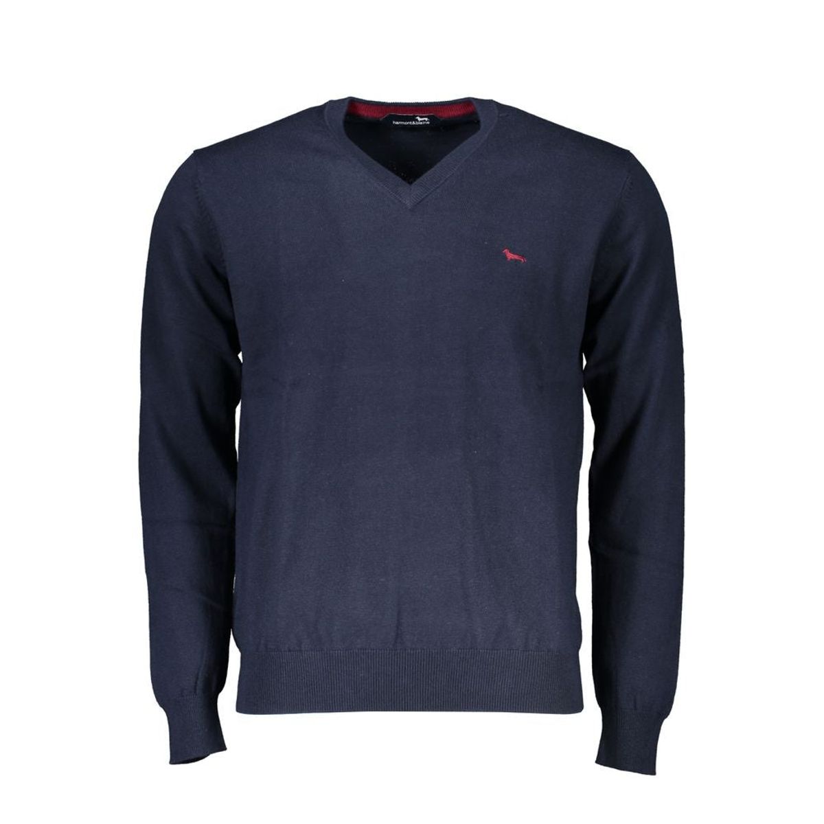 Harmont & Blaine V-Neck Embroidered Blue Sweater