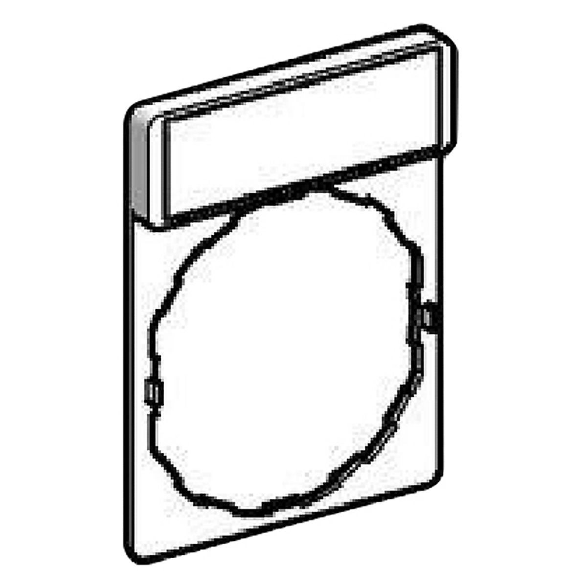 Harmony skilteholder i mørkegrå plast 30x40 mm med et8x27 mm skilt i sort farve med