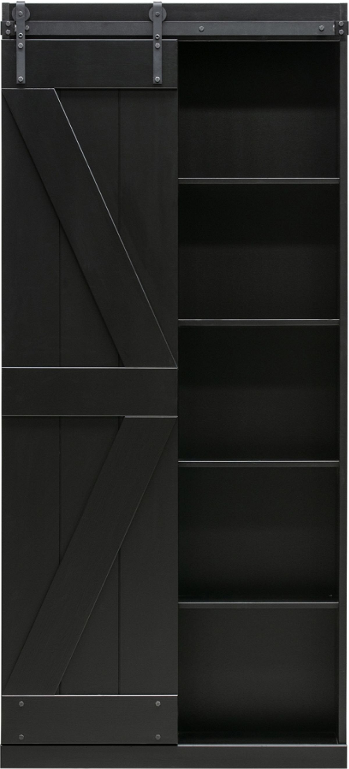 Harris, Highboard, sort, H221x39x100 cm, fyrretræ