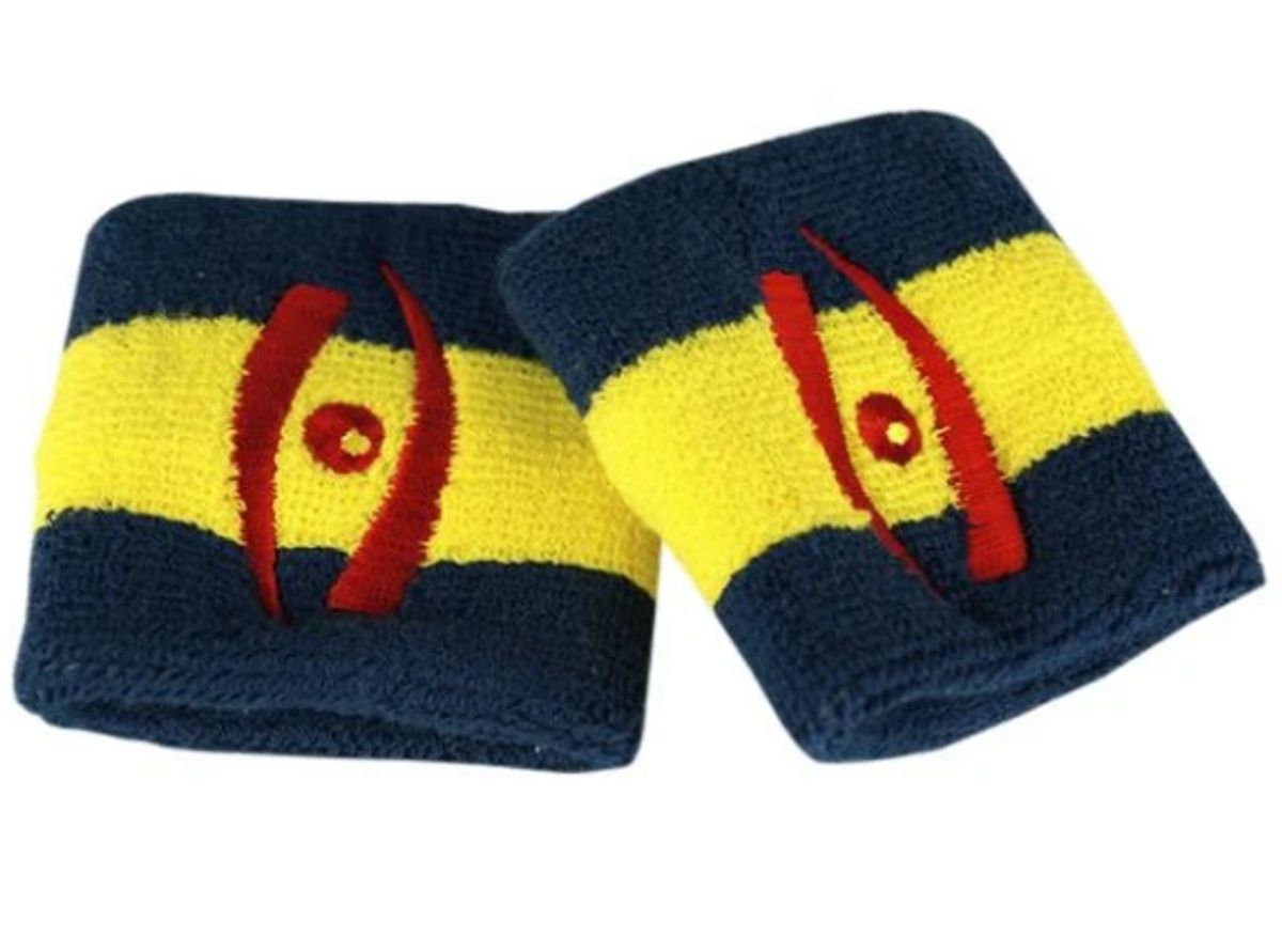 Harrow Icon Wristbands, 2-pak (Navy-Yellow)