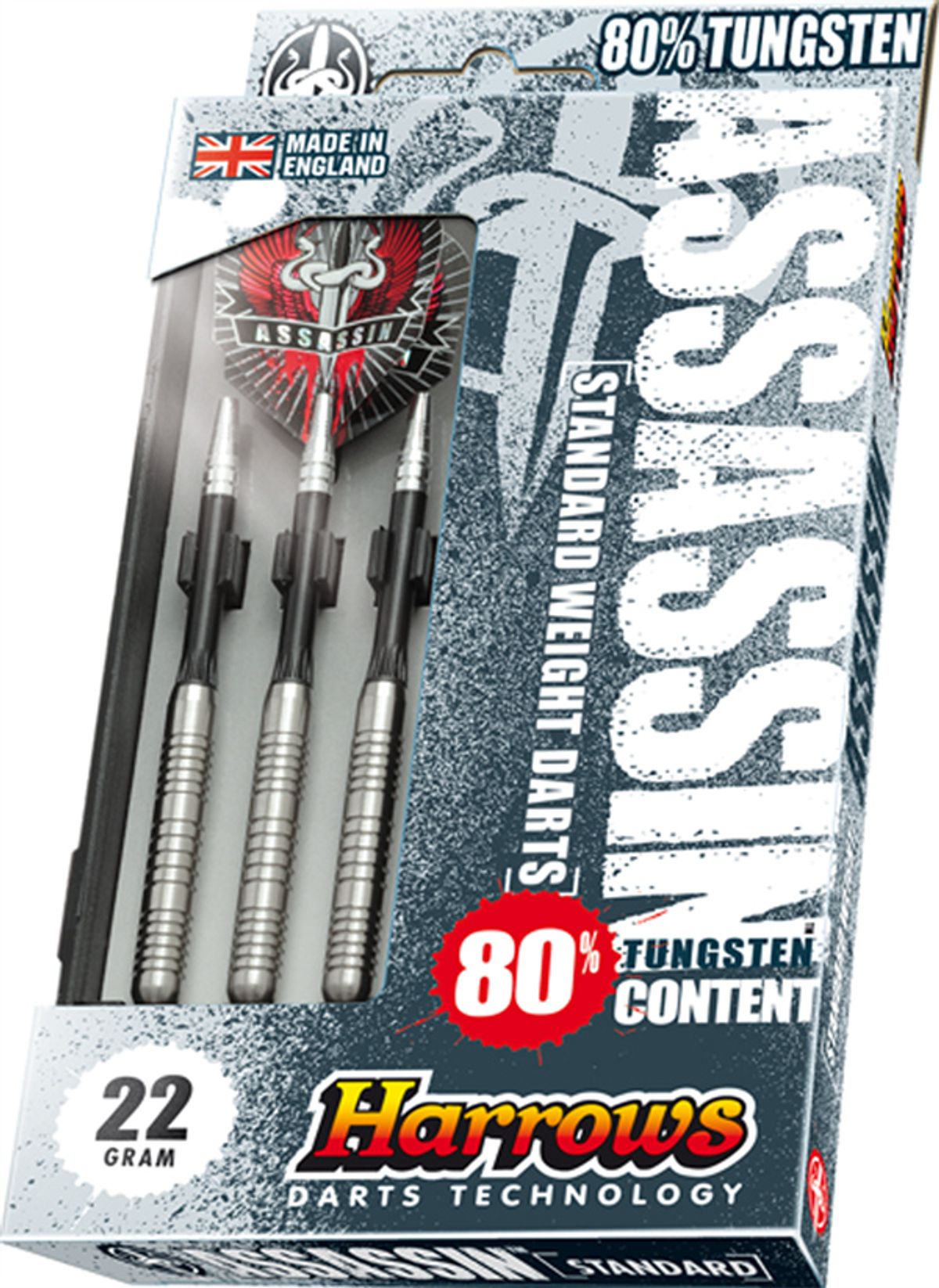 Harrows Assassin 80% Tungsten Steeltip Dartpile 24g