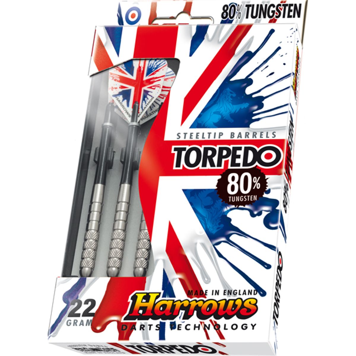 Harrows Torpedo 80% Tungsten Steeltip Dartpile 21g