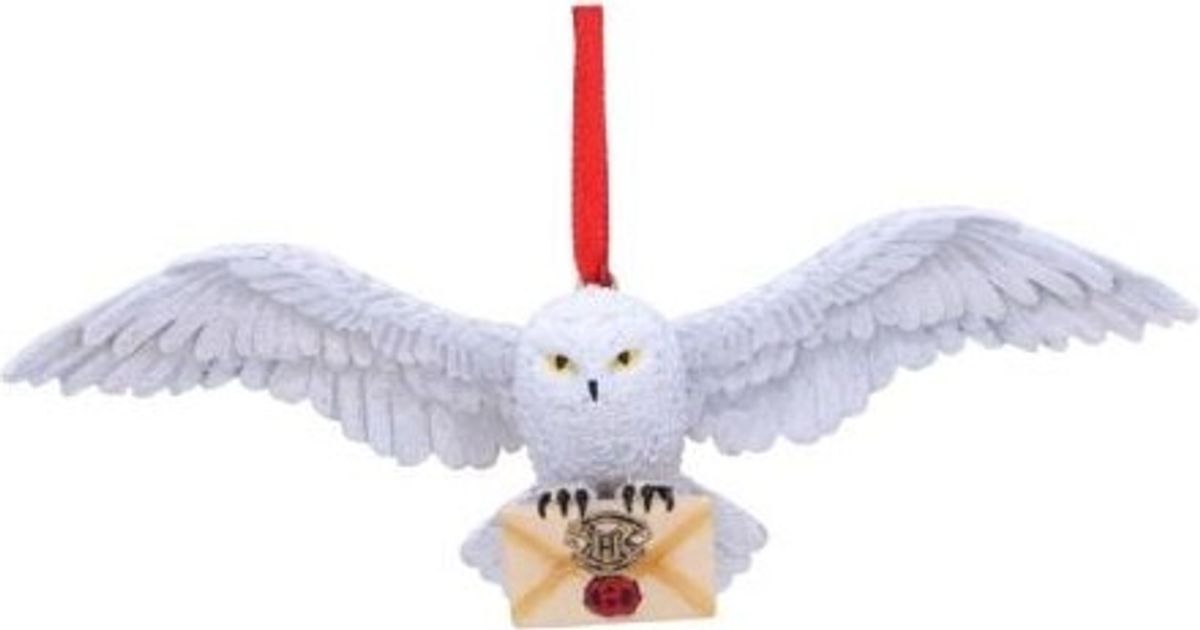 Harry Potter Julepynt - Hedwig Med Brev - 7,5 Cm