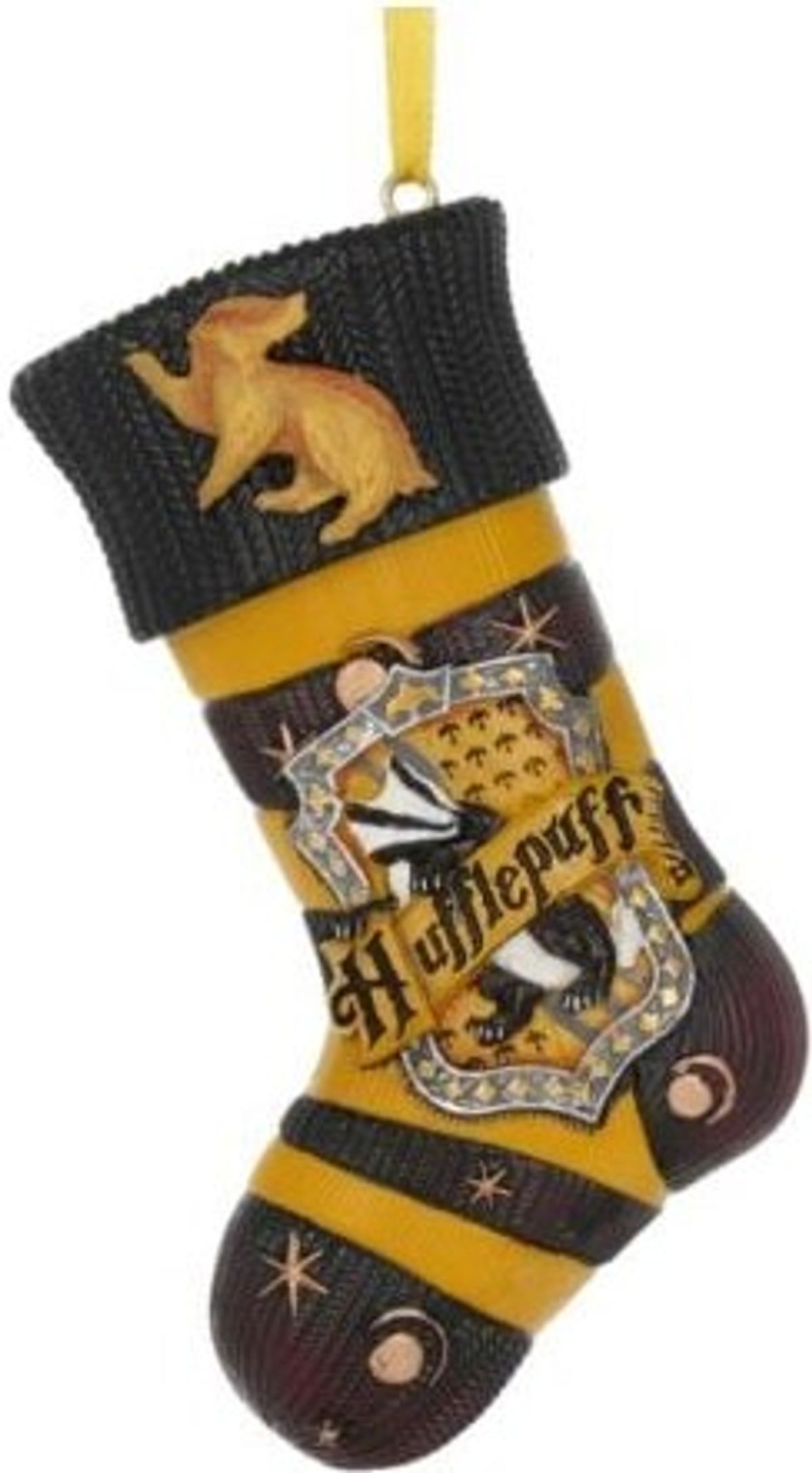 Harry Potter Julepynt - Hufflepuff Strømpe - 7,5 Cm