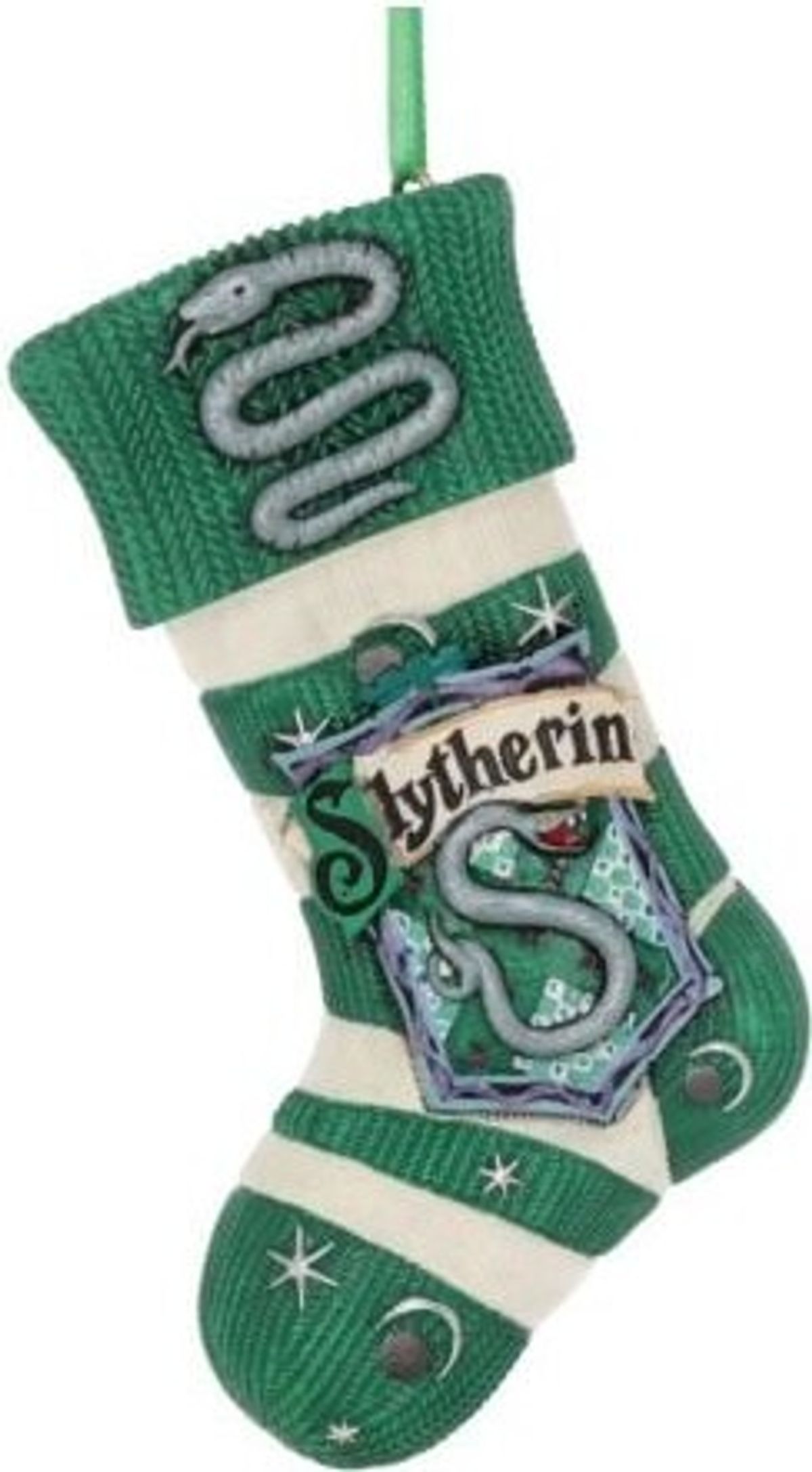 Harry Potter Julepynt - Slytherin Strømpe - 7,5 Cm