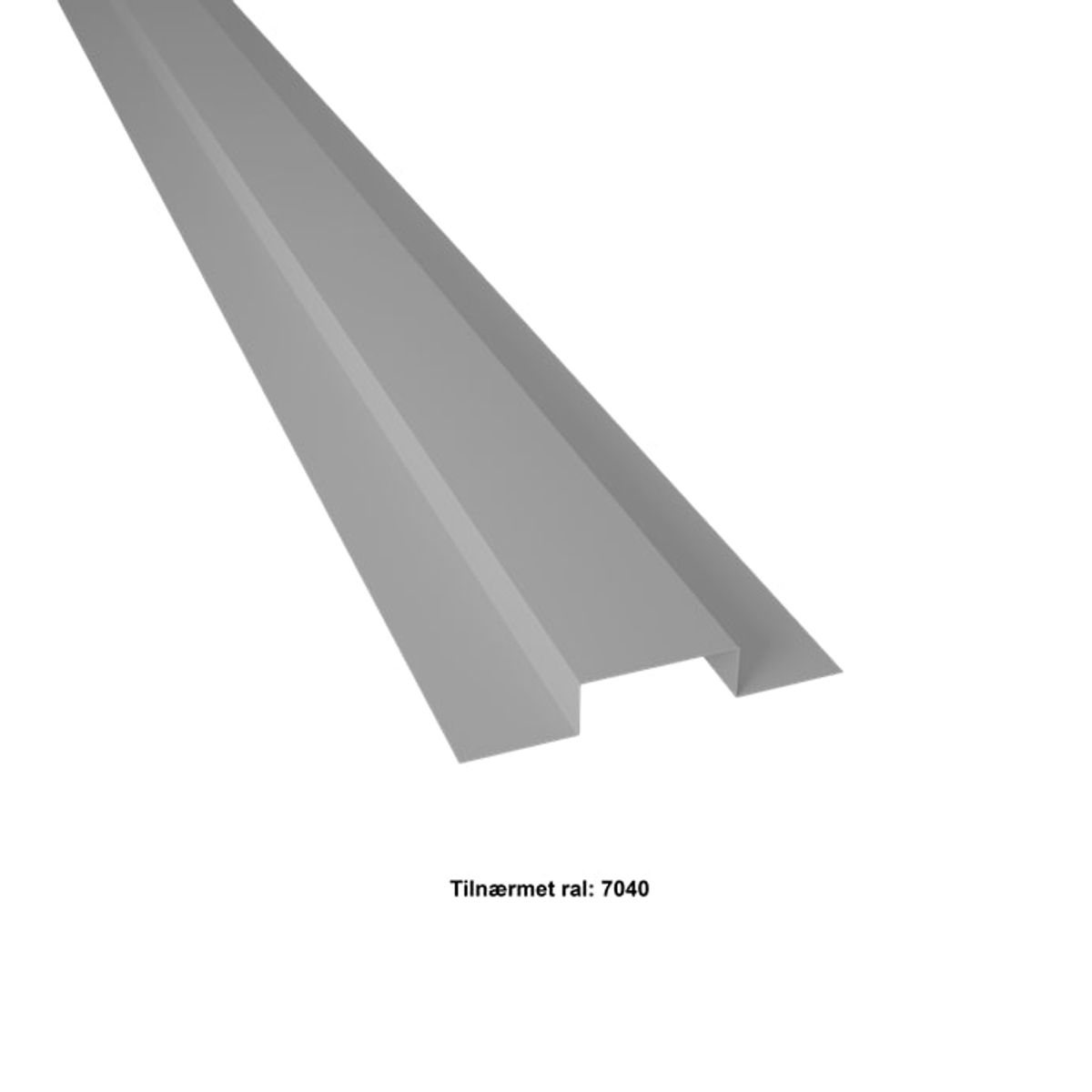 Hatteprofil. 50-25-70-25-50x2500 mm. - Lys grå - 20 års garanti (0,50)