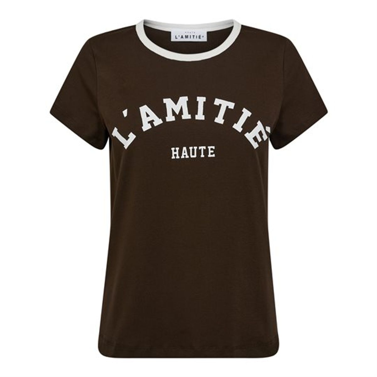 Haute L ' Amité - Neckline Logo Tee - Mocca