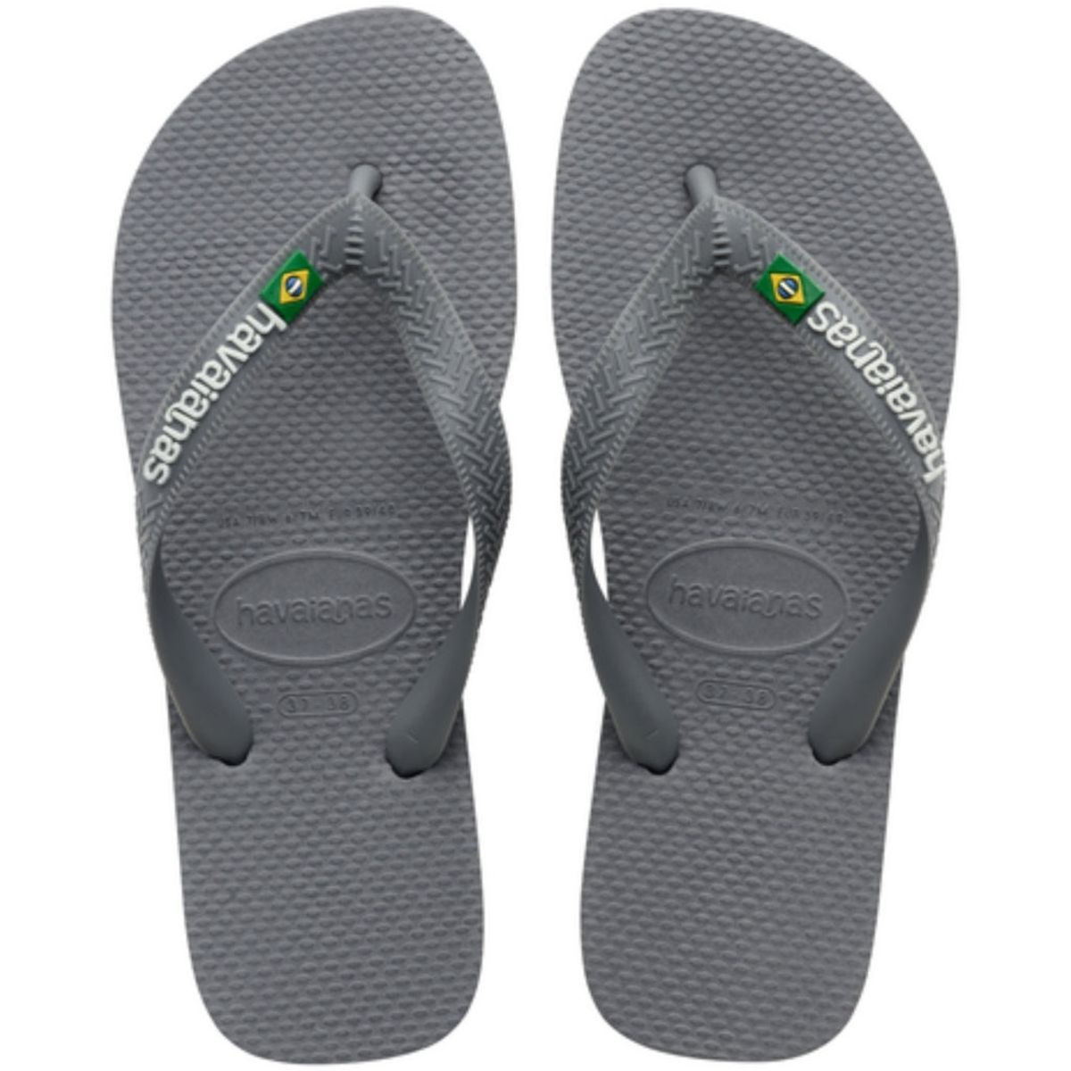 Havaianas Slippers Unisex Brazil Logo 4110850 - Steel Grey