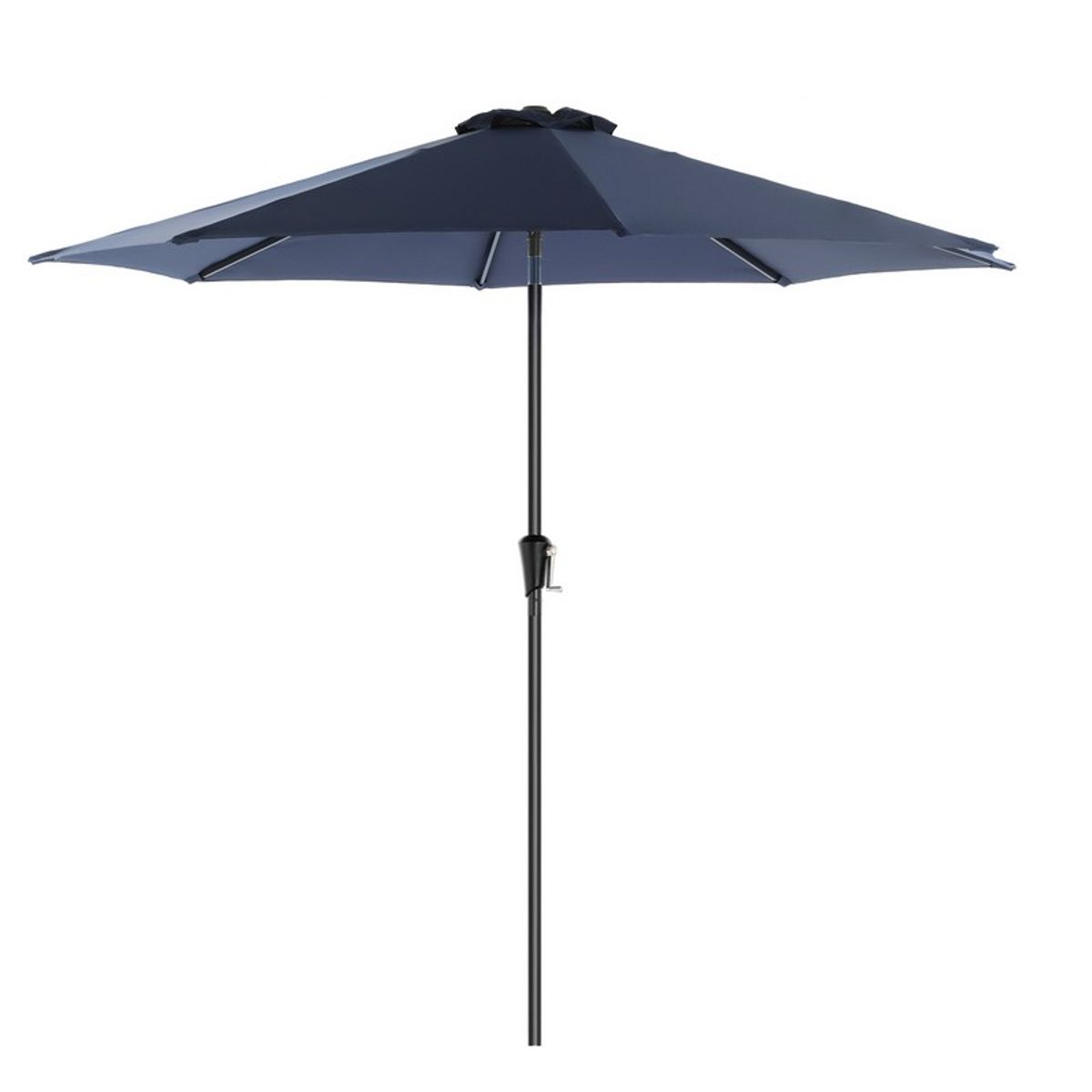 Haveparasol Ø3 M med krank - rund Ø 300 cm parasol - blå - Haveparasoller > Metal parasoller - parasoller i metal - Daily-Living