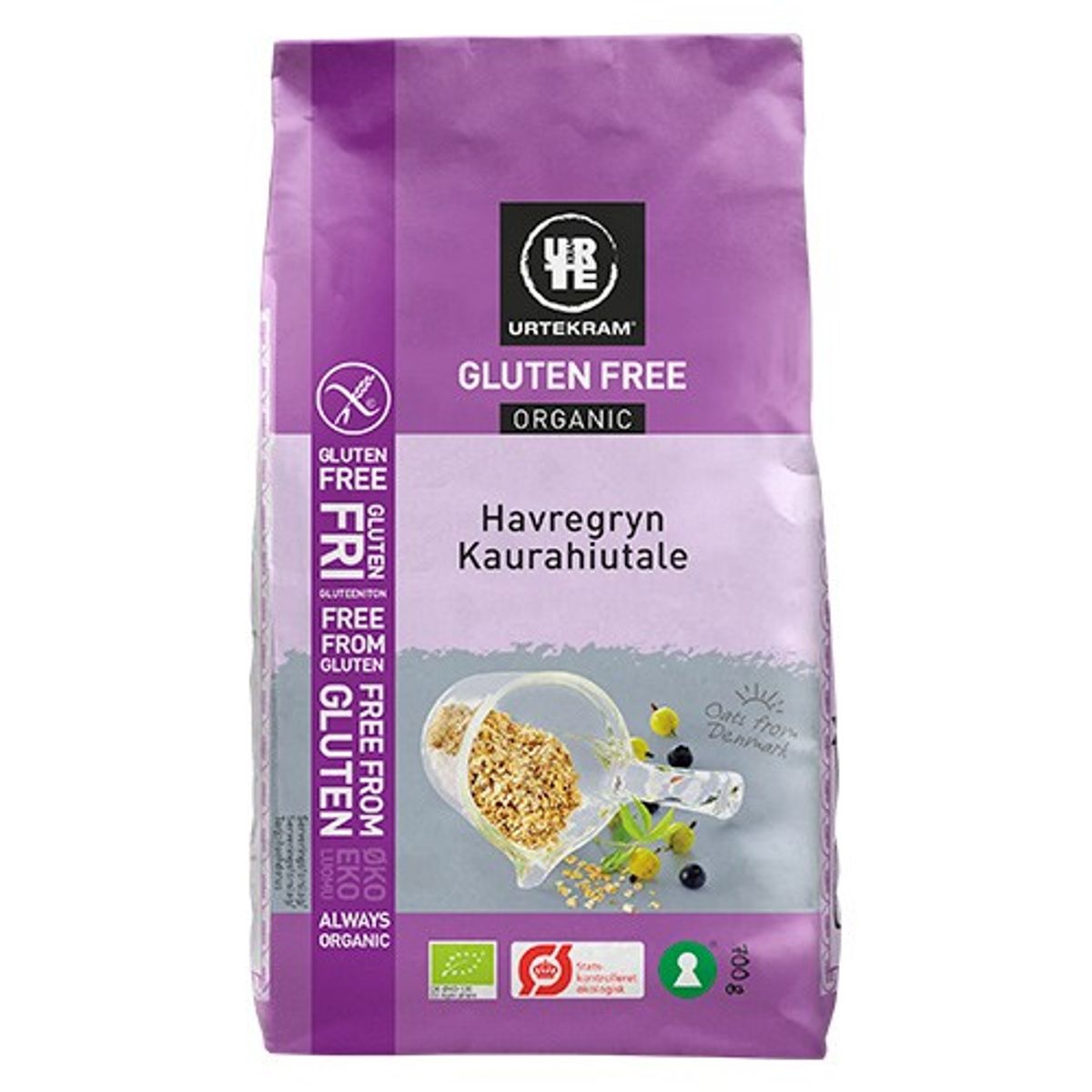 Havregryn fine glutenfri Økologisk - 700 gr - Urtekram